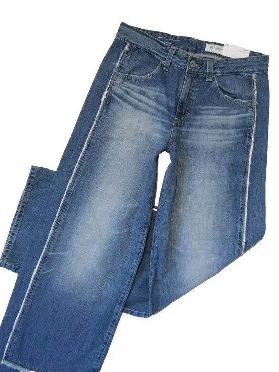 NWT Adriano Goldschmied AG Adria in Socialite Low-rise Paneled Wide Leg Jeans 27 - Picture 7 of 16